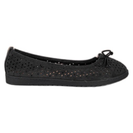 SHELOVET Openwork Ballerina With A Bow black SHELOVET Openwork Ballerina With A Bow black