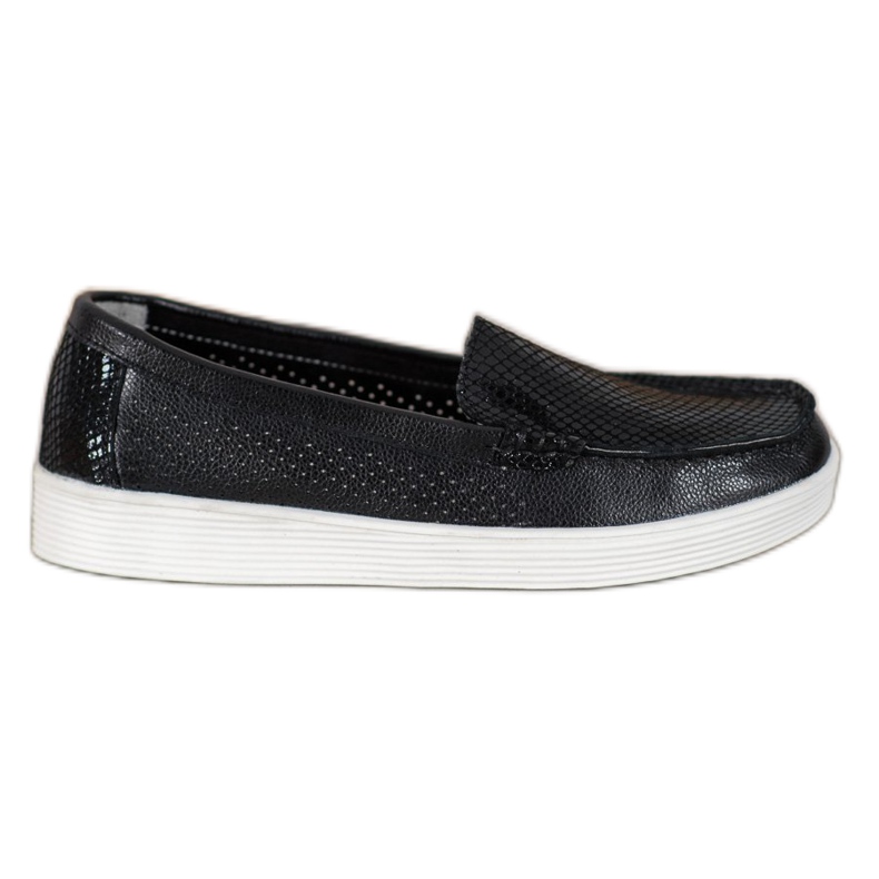 Moccasins on the VINCEZA platform black