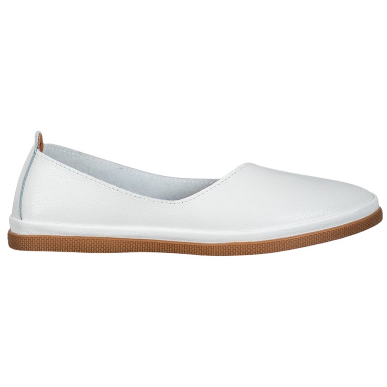 Leather Slip On VINCEZA shoes white