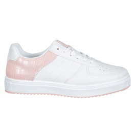 SHELOVET Stylish Shoes On The Platform white pink SHELOVET Stylish Shoes On The Platform white pink