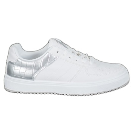 SHELOVET Stylish Shoes On The Platform white grey