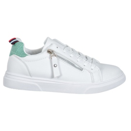 SHELOVET Sports Shoes With Decorative Zipper white SHELOVET Sports Shoes With Decorative Zipper white