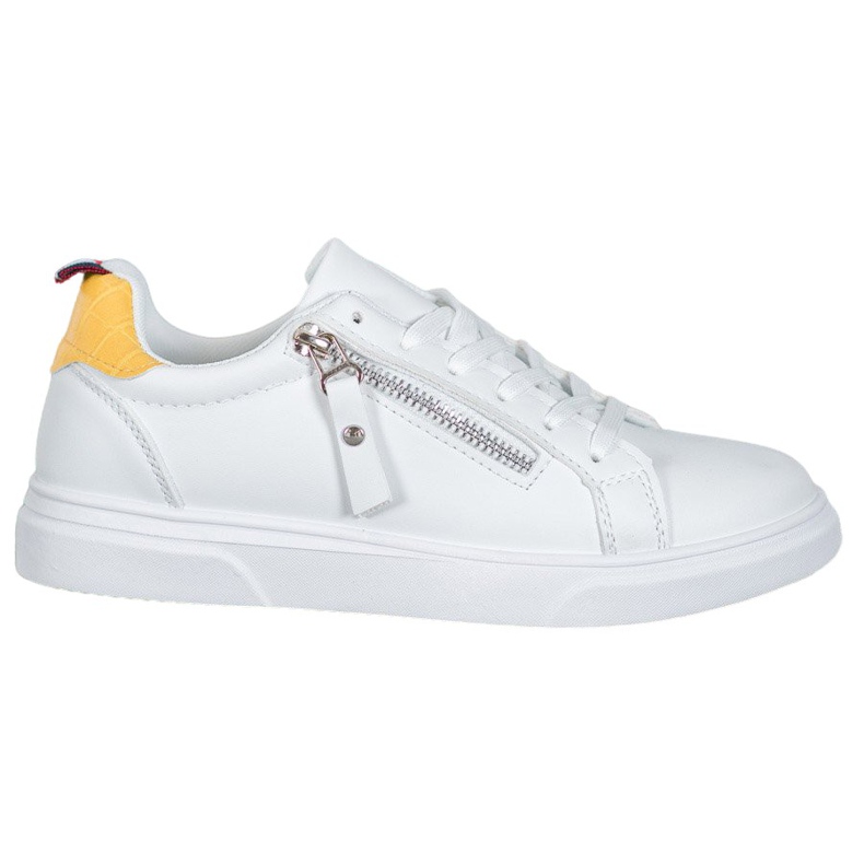SHELOVET Sports Shoes With Decorative Zipper white