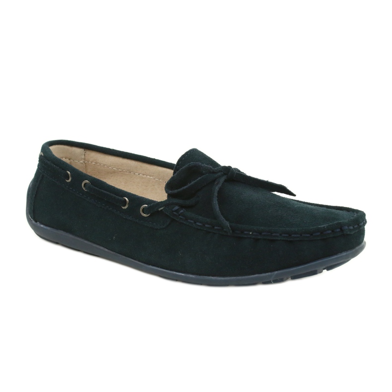 American Club JK05 leather women's loafers blue American Club JK05 leather women's loafers blue