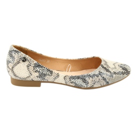 Sergio Leone BL611 animal pattern ballerinas brown grey