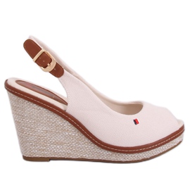 Sandals on a beige wedge R132P Beige Sandals on a beige wedge R132P Beige