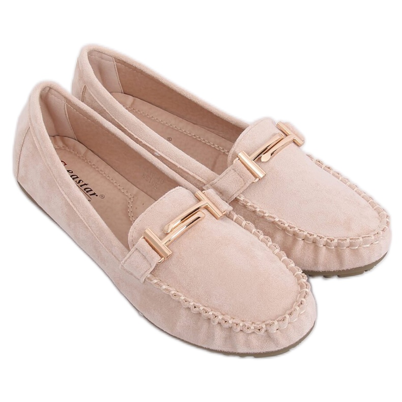 Women's beige moccasins ZA01P Beige