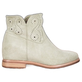 Seastar Boots With Openwork Pattern green