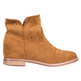 Seastar Boots With Openwork Pattern brown