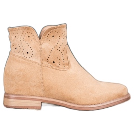 Seastar Boots With Openwork Pattern brown