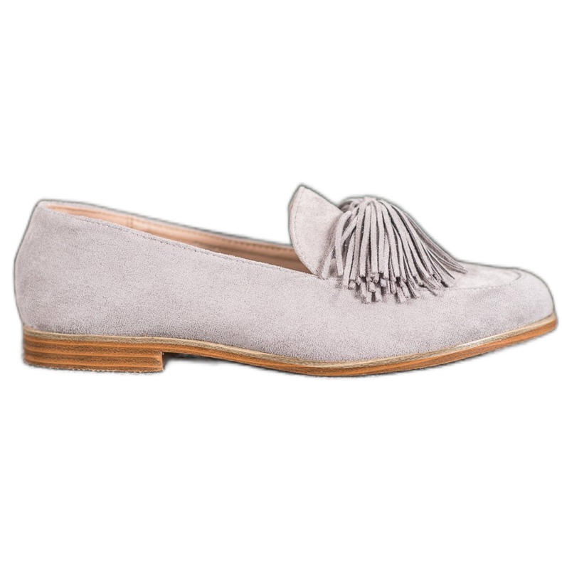 Seastar Suede Footwear With Fringes grey