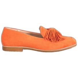 Seastar Suede Footwear With Fringes orange