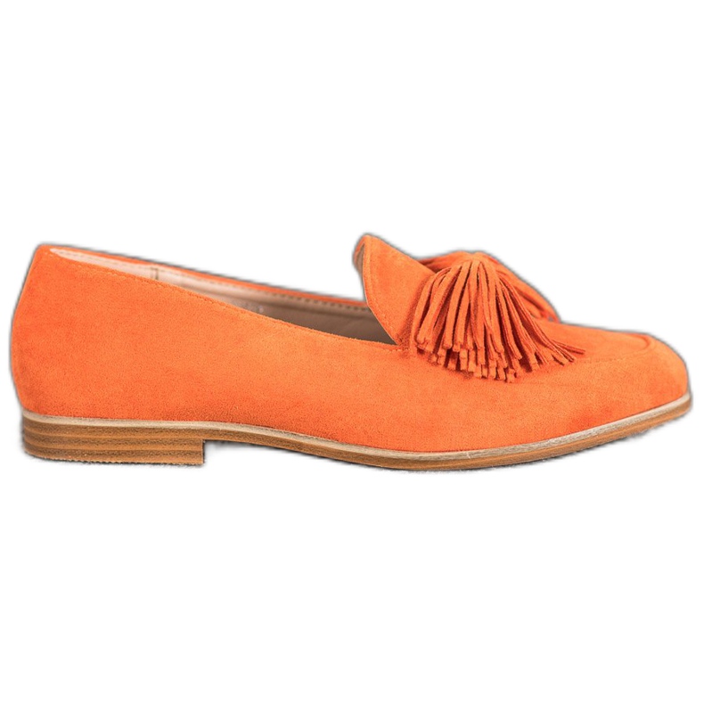 Seastar Suede Footwear With Fringes orange