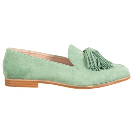 Seastar Suede Footwear With Fringes green