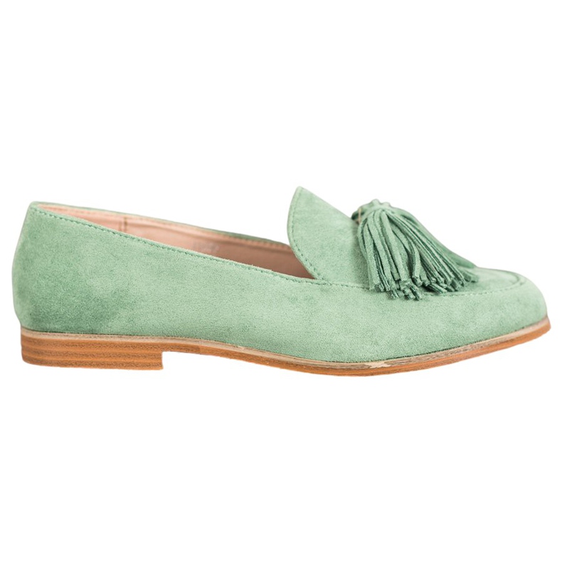 Seastar Suede Footwear With Fringes green
