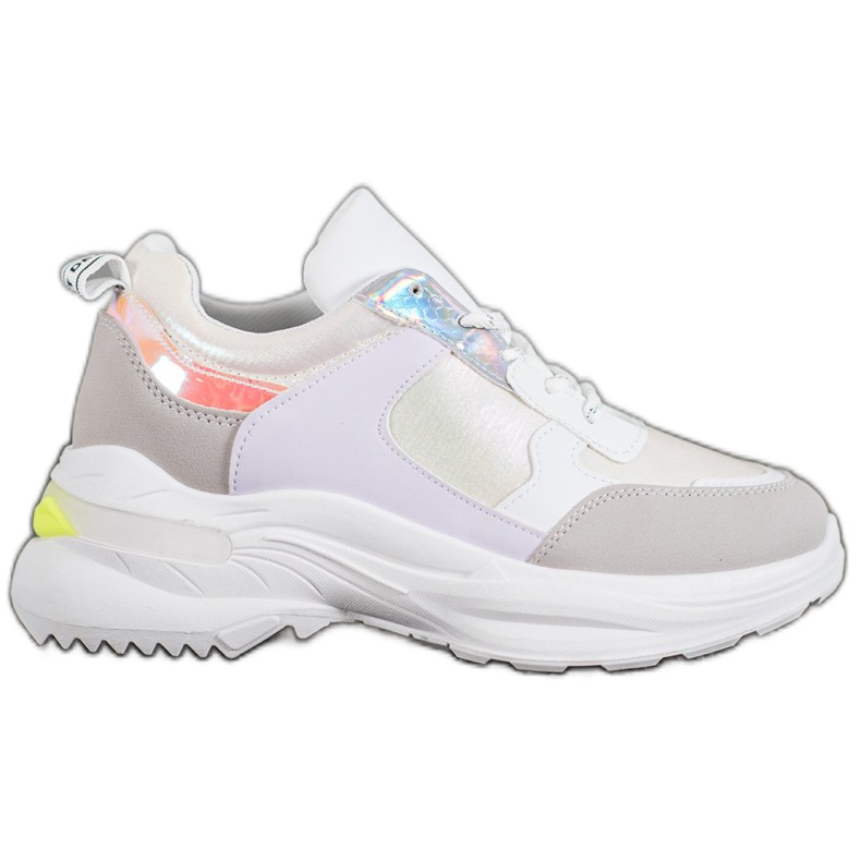 SHELOVET Comfortable Sneakers On The Platform white multicolored