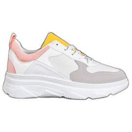 SHELOVET Casual Eco Leather Sneakers white multicolored SHELOVET Casual Eco Leather Sneakers white multicolored