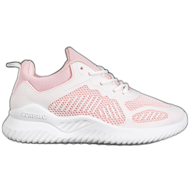 SHELOVET Classic Sneakers With Mesh white pink
