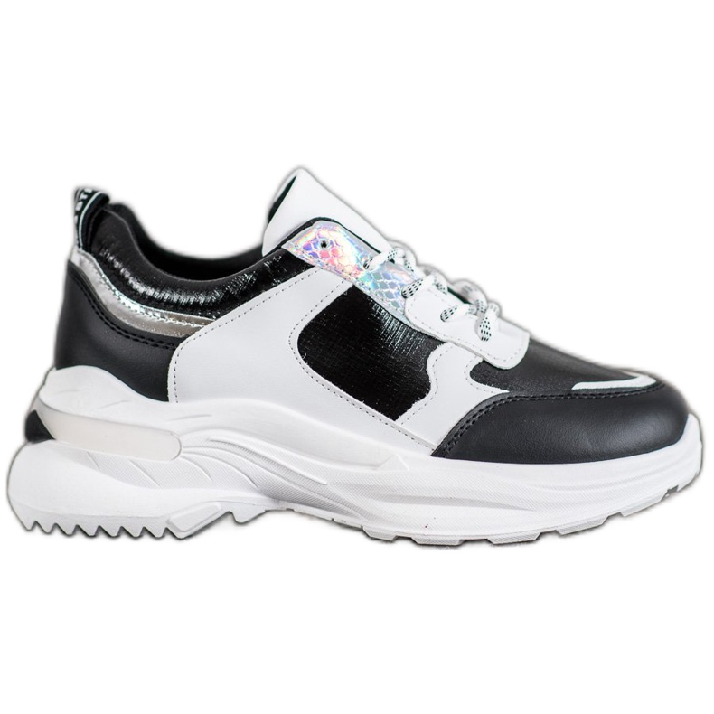 SHELOVET Comfortable Sneakers On The Platform white black