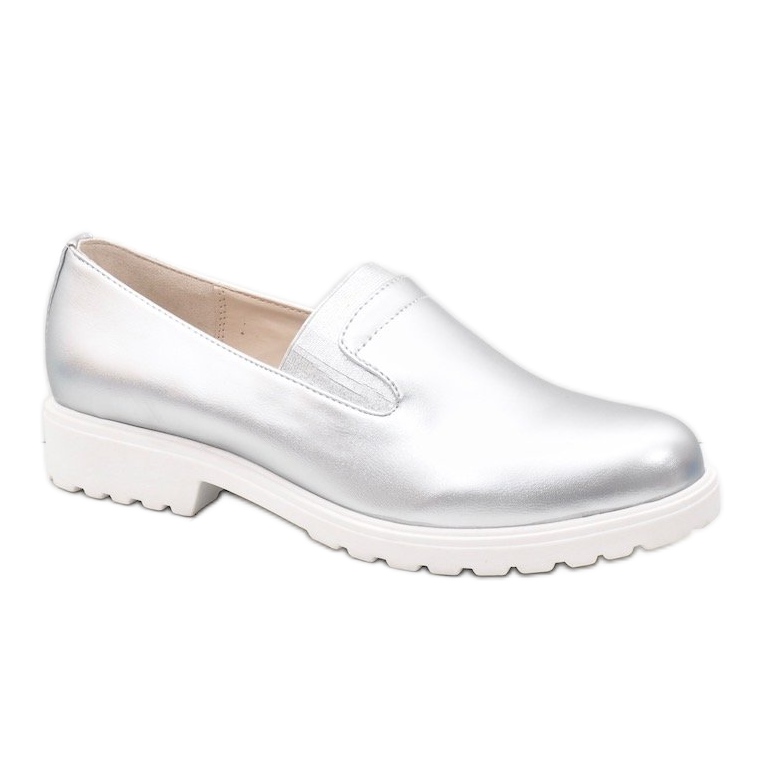 silver slip on shoes