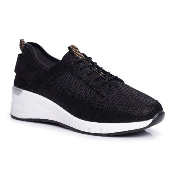 EVE Black leather sports shoes for women 20PB32-1792 EVE Black leather sports shoes for women 20PB32-1792