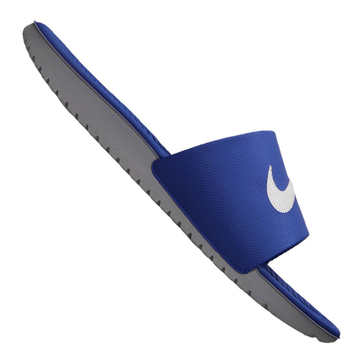 nike slippers blue