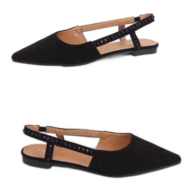 Black ballerinas with open heel YJ335 Black Black ballerinas with open heel YJ335 Black