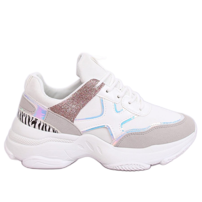White sports shoes HL-12 Whte