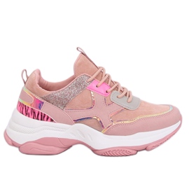 Pink HL-12 Pink sports shoes