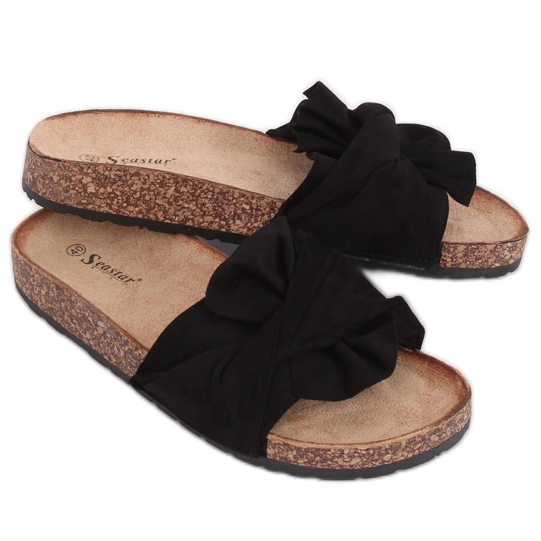 Black cork slippers CK115P Black