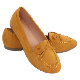 Women's mustard loafers 9F127 Yellow