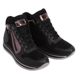 Black JM6841R Negro high-top sports shoes Black JM6841R Negro high-top sports shoes