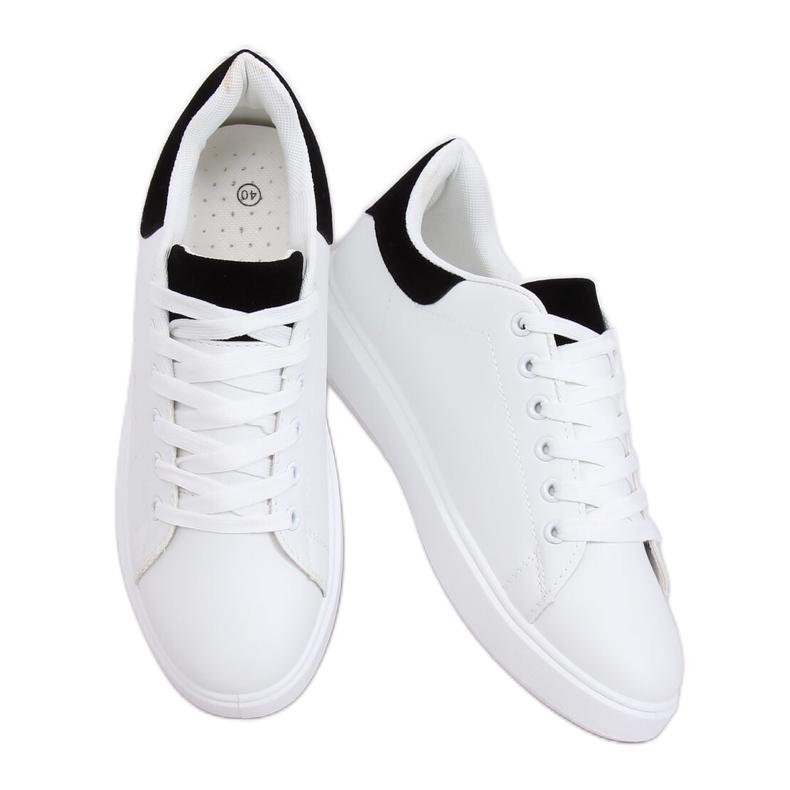 White women's sneakers LA85P Black