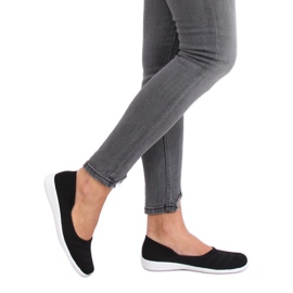 IC03 Black mesh ballerinas