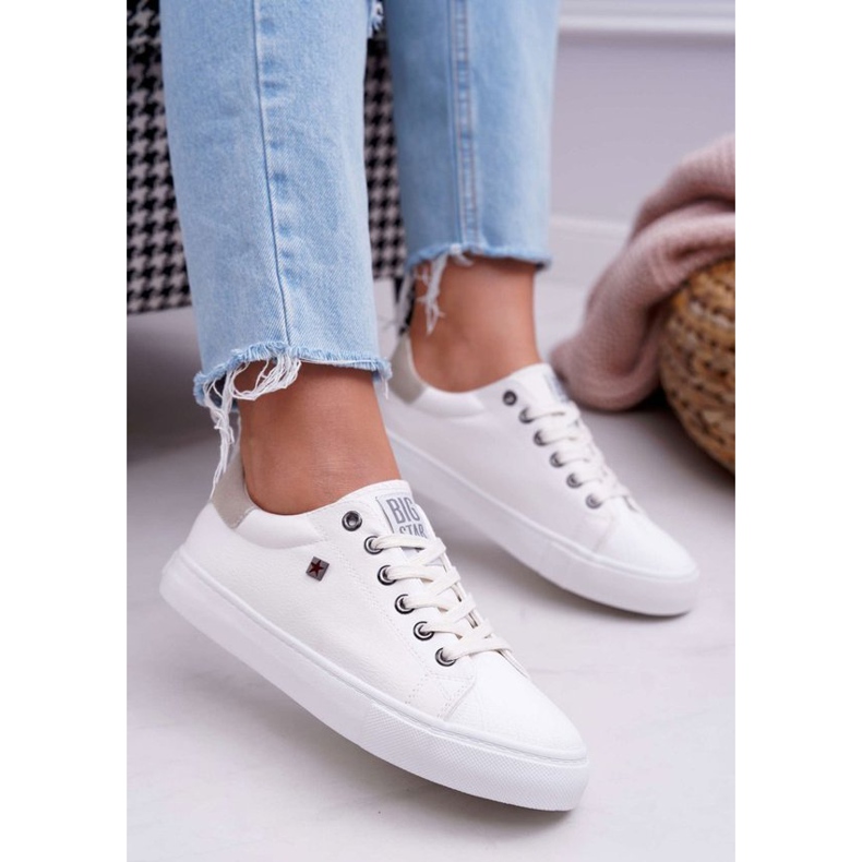 White Women's shoes sneakers Big Star BB274033