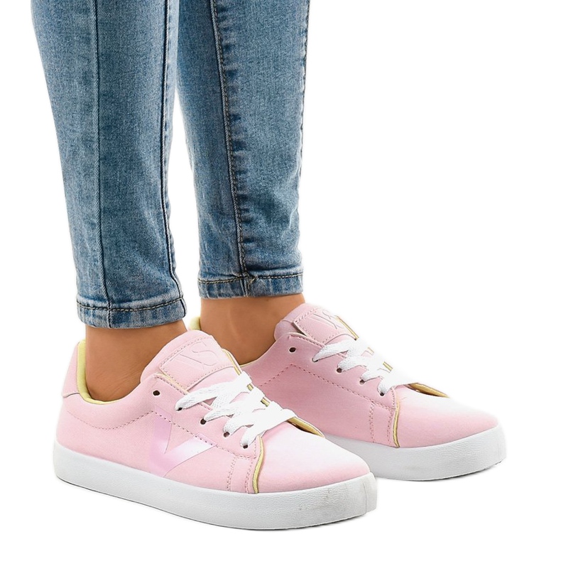 Pink classic women's sneakers B845-20