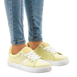 Yellow classic women's sneakers B845-26