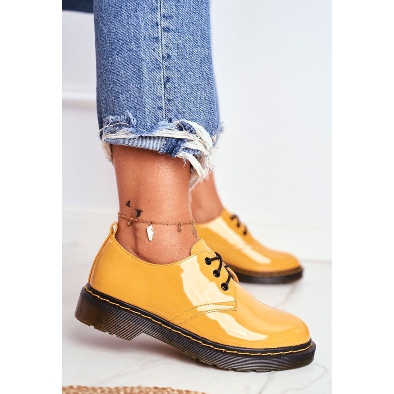 SEA Yellow lacquered women's shoes NC991 SEA Yellow lacquered women's shoes NC991
