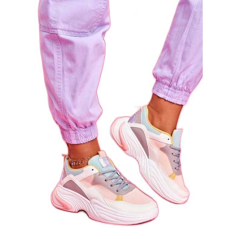 SEA White colorful sports shoes for women BL205 brown multicolored