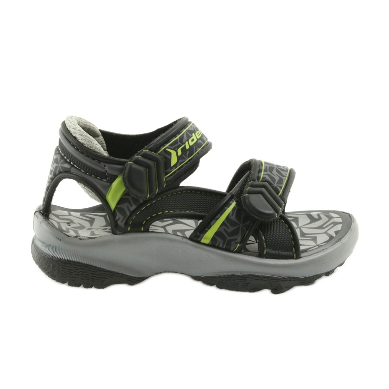 Rider black and gray sandals to the water 80608 for Velcro