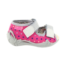 Befado yellow children's shoes 342P008 pink grey Befado yellow children's shoes 342P008 pink grey