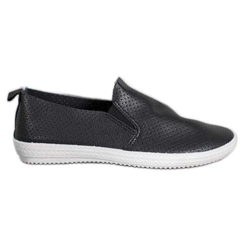 SHELOVET Openwork Black Slipons