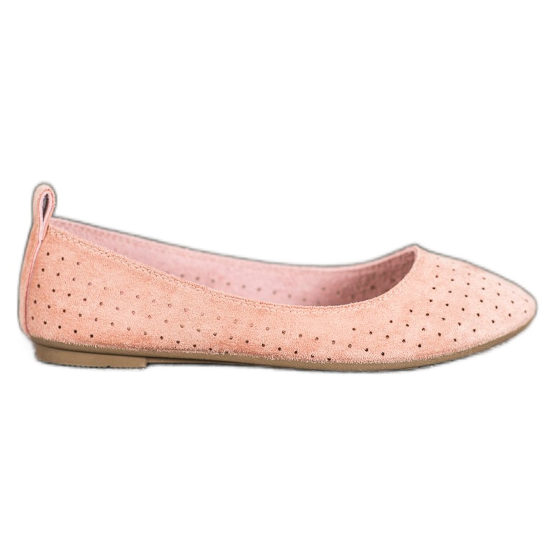 SHELOVET Openwork ballerinas pink