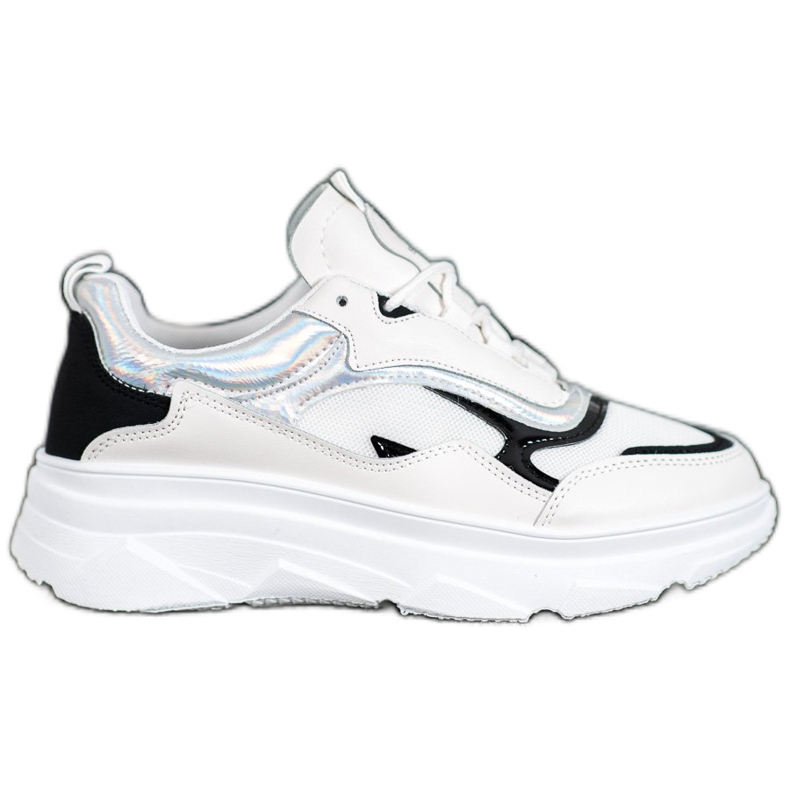 SHELOVET Fashionable White Sneakers black