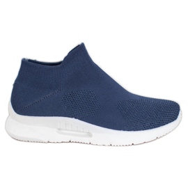 SHELOVET Textile Slip On Shoes blue
