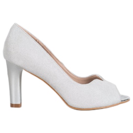 Open Toe VINCEZA pumps grey