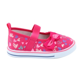 Ballerinas bow Atletico leather insert white violet pink