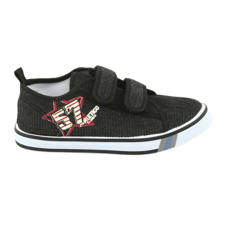 Velcro sneakers Atletico jeans black