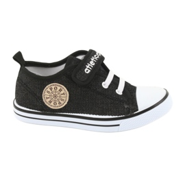 Sneakers with leather insert Atletico BSM029 black