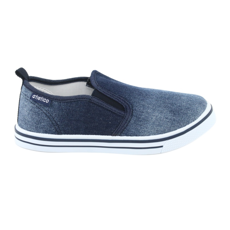 Children's ATLETICO BAM060 denim slip-on sneakers blue